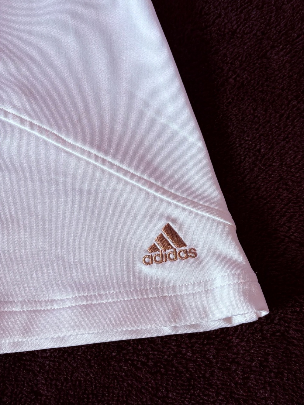 Adidas ClimaLite Y2K rare centered 3 stripes white tennis golf skirt skort L VGC - Picture 5 of 8